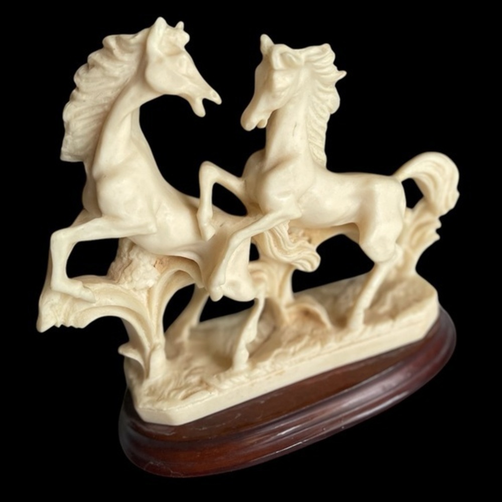 1970’s Spain Horse Stone Statue Vintage VTG Vintage